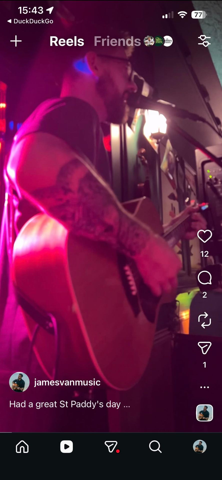 James Van live band performing at Auckland event dance floor — Instagram reel